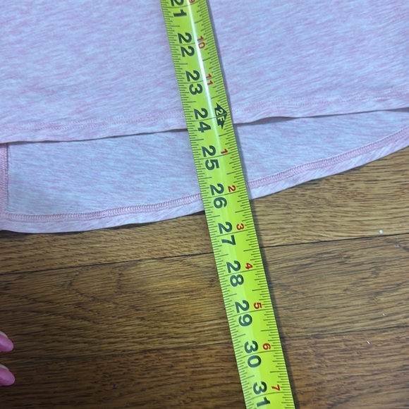 Lululemon Back Into It Long Sleeve Shirt Heathered Pink Puff Pima Cotton - Picture 6 of 6